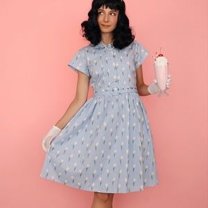 Joanie x Horrockses Tulip Print Dress